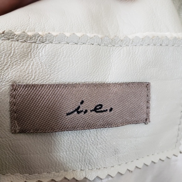 I.E. Butter Soft Cream Leather Jacket Size Small - Picture 7 of 7
